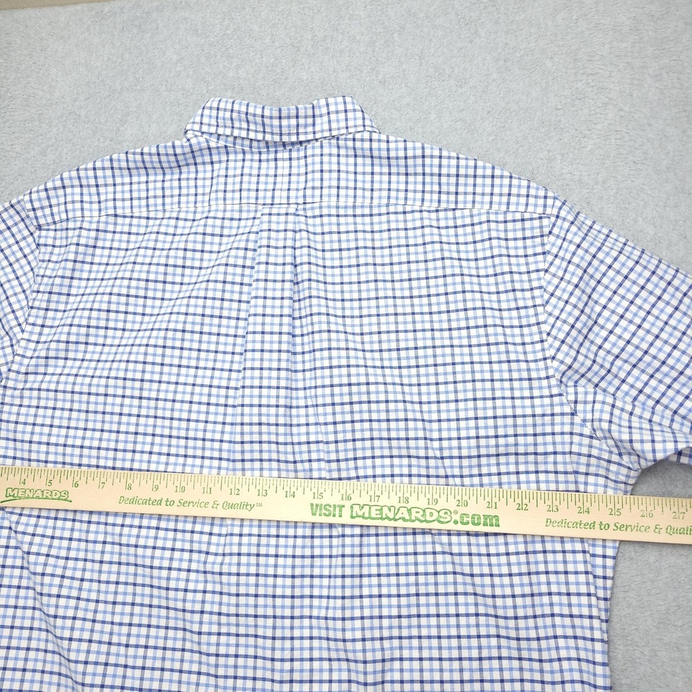 Ralph Lauren Shirt Mens 2XL Blue Check Long Sleeve Button Down Stretch Oxford - Picture 8 of 10